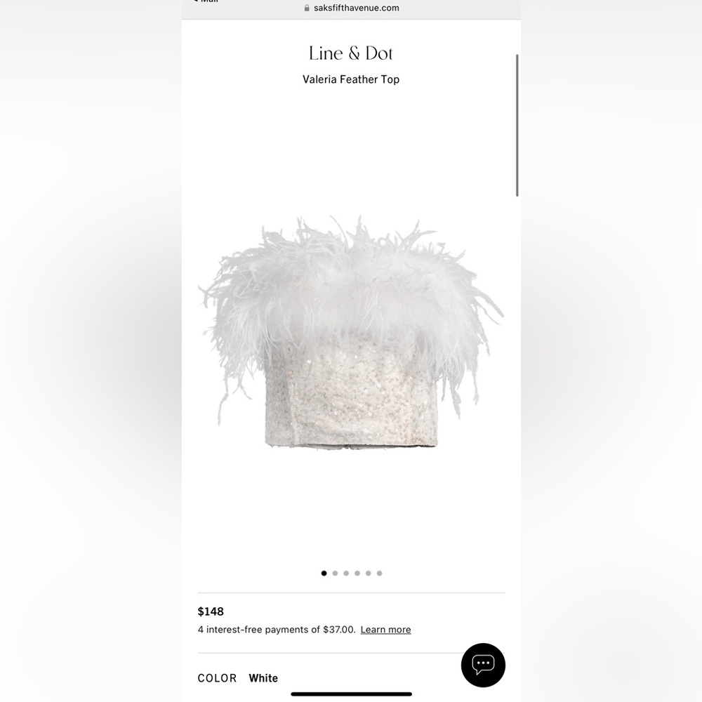 Feather and sequin top